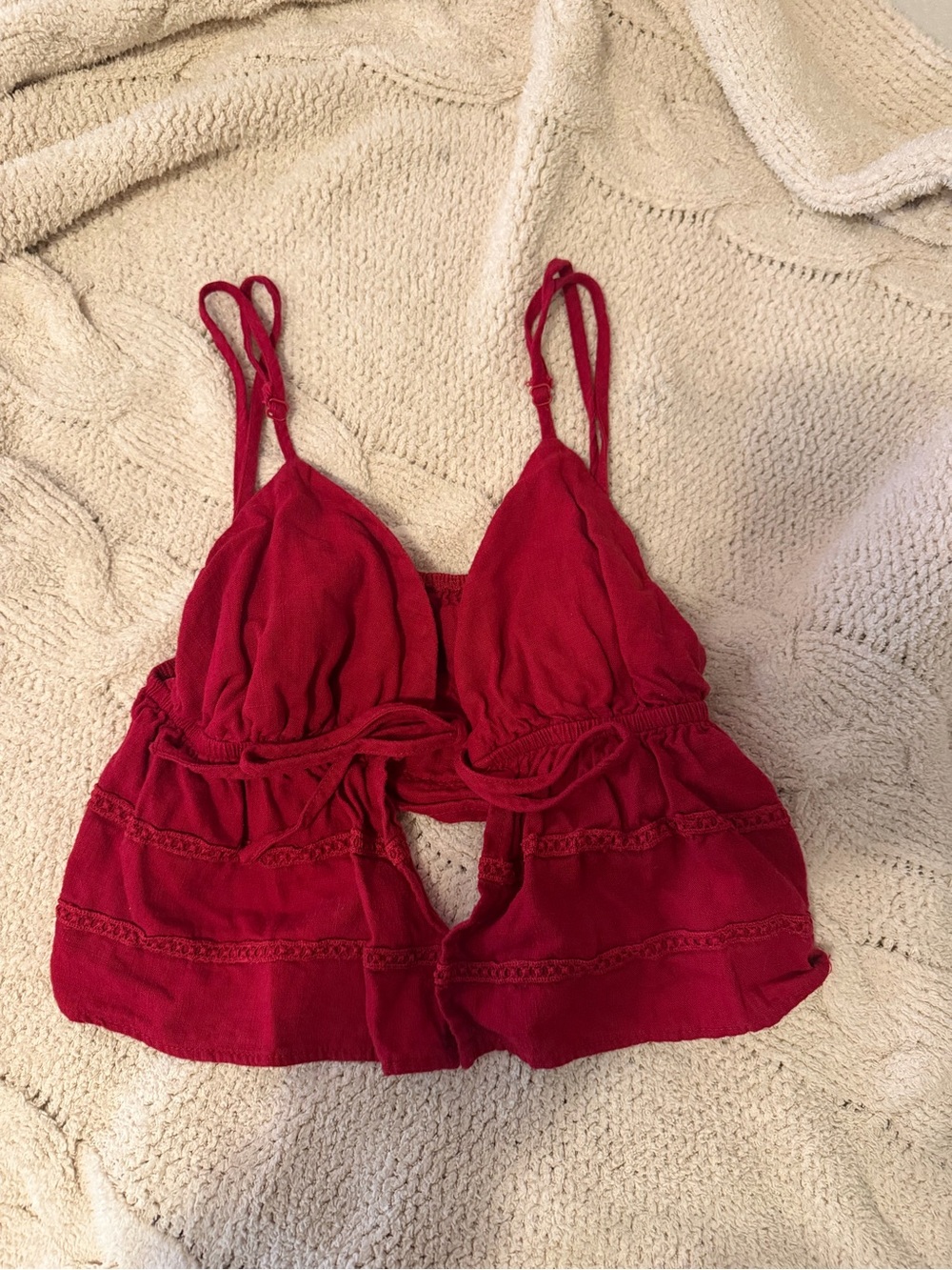 Red Lace-Trim Bralette Top - Women Intimates & Sleepwear